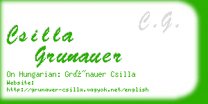 csilla grunauer business card